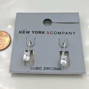 ✨3 for 25✨ NY & Co Silver Tone CZ Drop Earrings